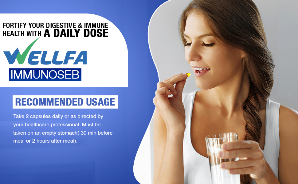 Immunoseb Complete Digestive Enzyme Complex with Papain, Protease, Amylase & Bromelain – Supports Nutrient Absorption, Reduces Bloating & Gas (Pack of 1)