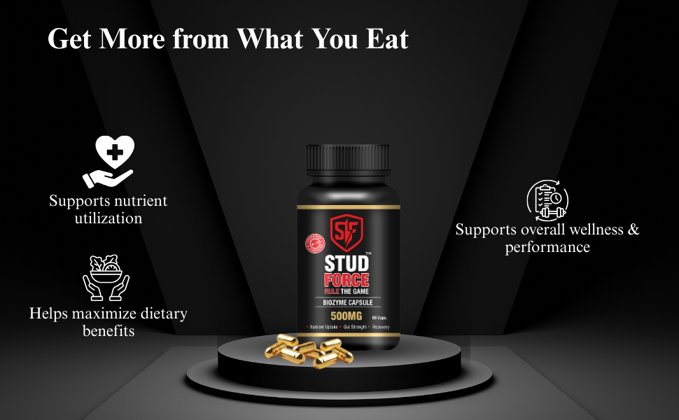 GREEN BIOZYME 500 Capsules – Plant-Based Digestive Enzyme Formula | Steroid-Free & Chemical-Free | Supports Digestion, Nutrient Absorption & Gut Health