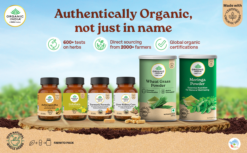A TATA Product - Organic India Moringa Powder - 100g, Essential Nutrition Superfood, Helps Naturally Boost Energy Levels, Improves Stamina & Vitality, Rich In Vitamins & Minerals