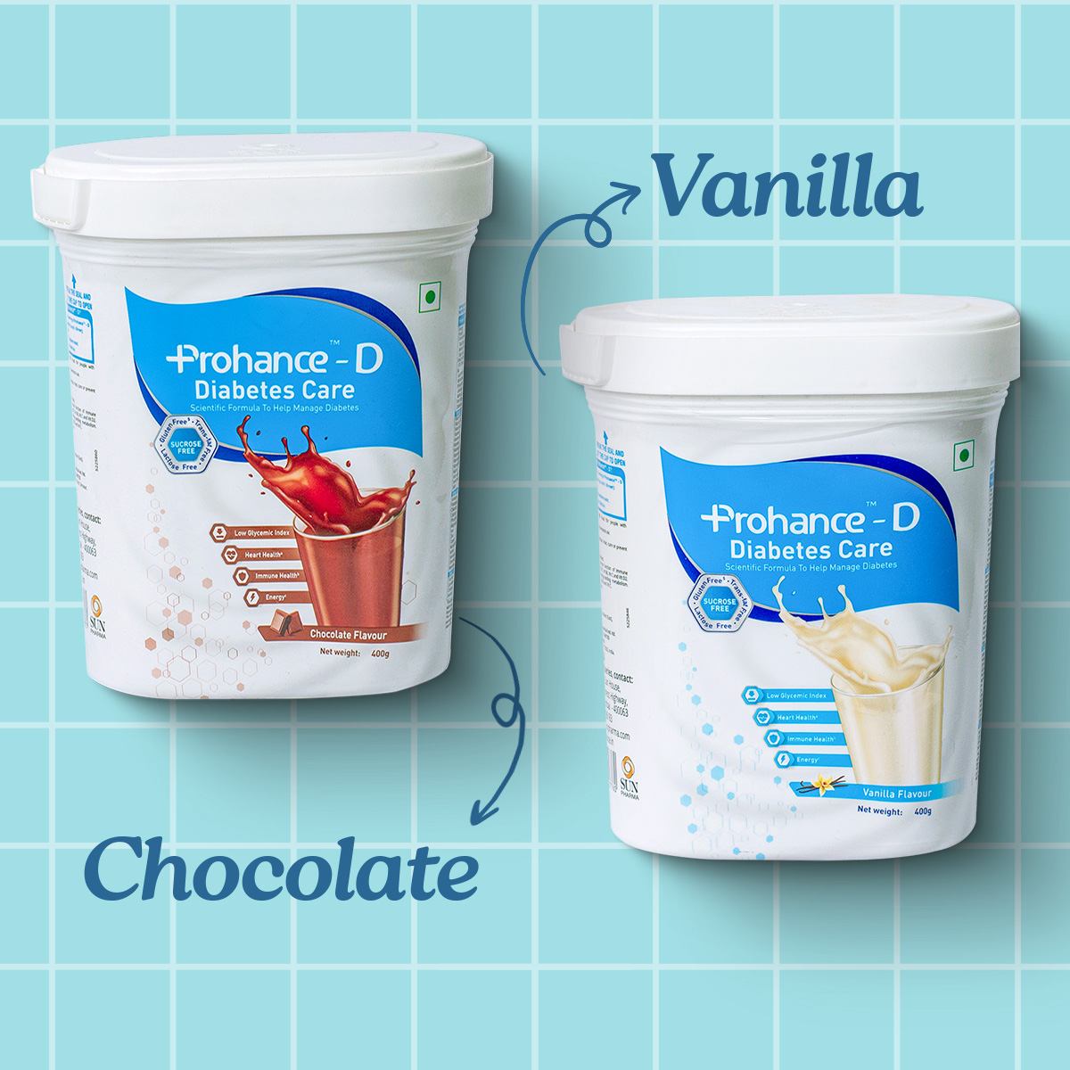Prohance D Diabetic Nutritional Vanilla Drink - 400g | Helps Manage Blood Sugar Levels | Contains Dietary Fiber | Protein & Vitamins | Supports Weight Management & Heart Health