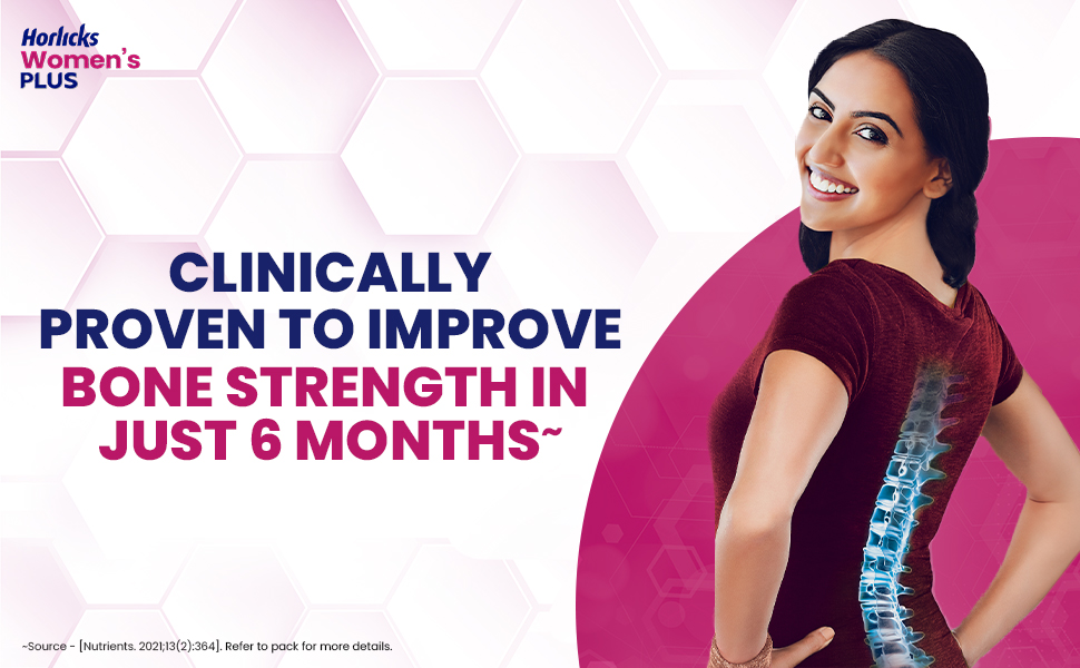 Horlicks Women's Plus Caramel Nutrition Drink 400 g Jar, Nutrition for strong Bones with 100% daily Calcium & Vitamin D - No Added Sugar