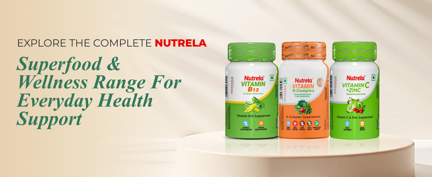 Patanjali Natural Spirulina Tablets with Amla, Moringa and Ashwagandha Extract for Men and Women - Pack of 3
