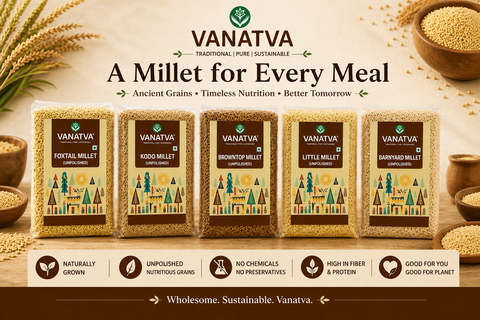 Kodo Millet (Unpolished) 500g | Natural Gluten Free Whole Grain | High Fiber Superfood for Weight Management & Daily Nutrition | Rich in Protein & Essential Minerals | Traditional Nutritious Grain Alternative