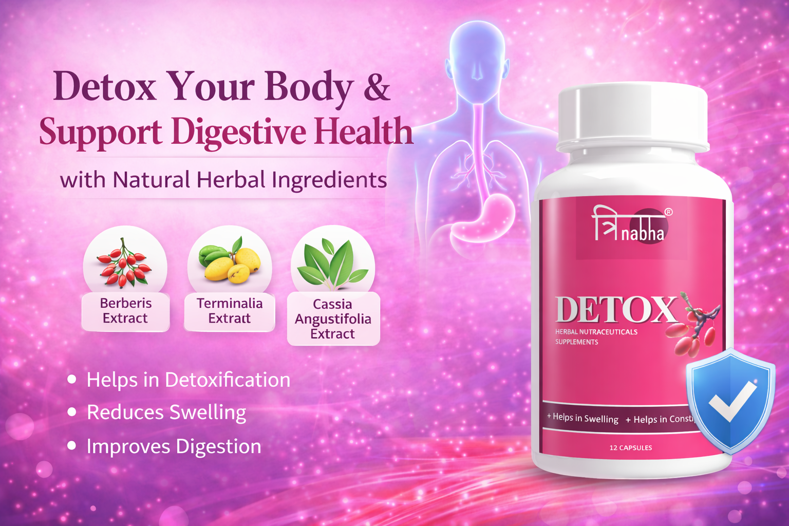 Detox Tablets - 60 Tablets | Herbal Liver Cleanse & Gut Support | Ayurvedic Natural Detox Supplement | Boosts Digestion, Immunity & Energy | Men & Women | Made in India