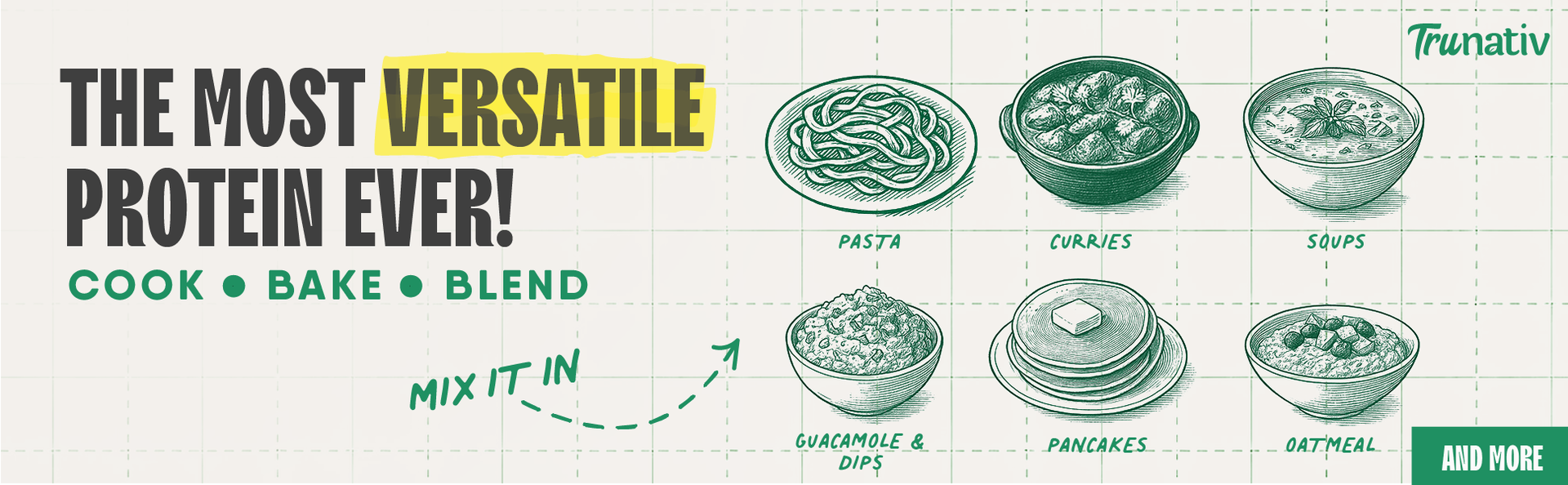 TruNativ Everyday Cookable Plant Protein | 13.5g Protein per Serve | Soy, Pea & Brown Rice Protein | Vegan | Keto Friendly | Cook, Bake & Blend | Family Nutrition | 900g (Pack of 1)