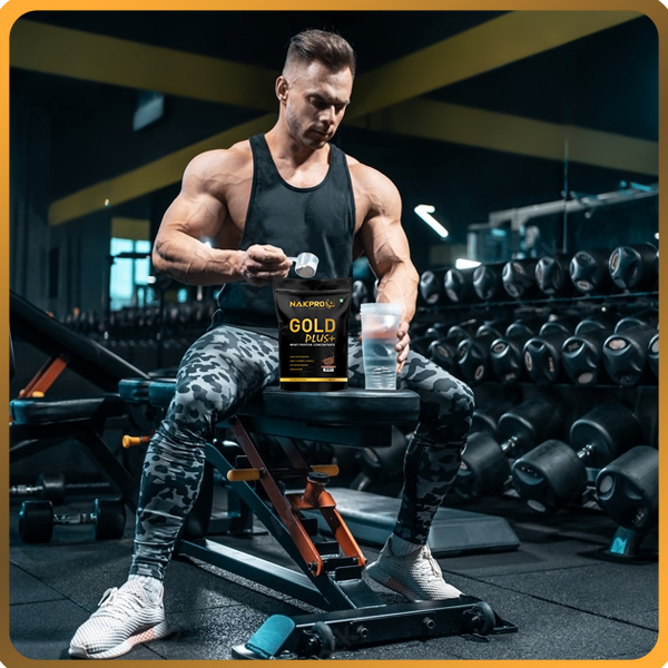 NAKPRO NUTRITION Gold Plus+ Whey Protein Concentrate | 1kg Chocolate | 25.46g Protein |Trustified Certified with Digestive Enzymes, Vitamins & Minerals