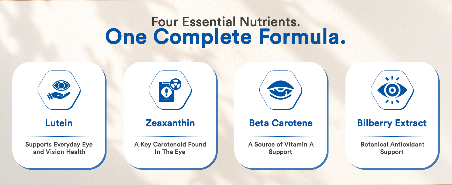Nutranext Eye Health Supplements with Lutein & Zeaxanthin – Supports Healthy Vision, Guards Against Blue Light, Reduces Digital Eye Strain & Fatigue – 20+ Nutrients – 90 Veg Tablets