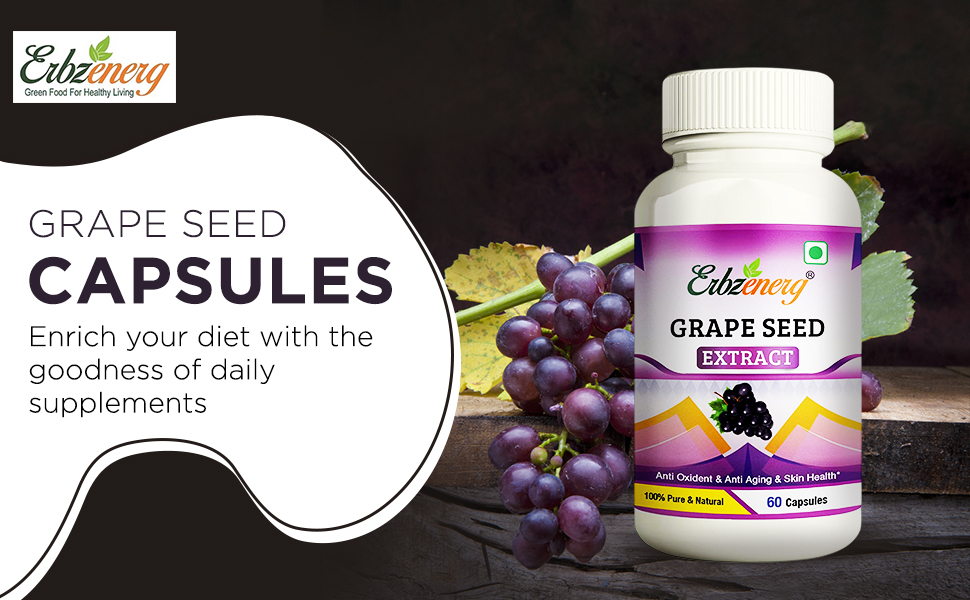 ERBZENERG� Grape seed 60 Capsules- (Pack of 1)