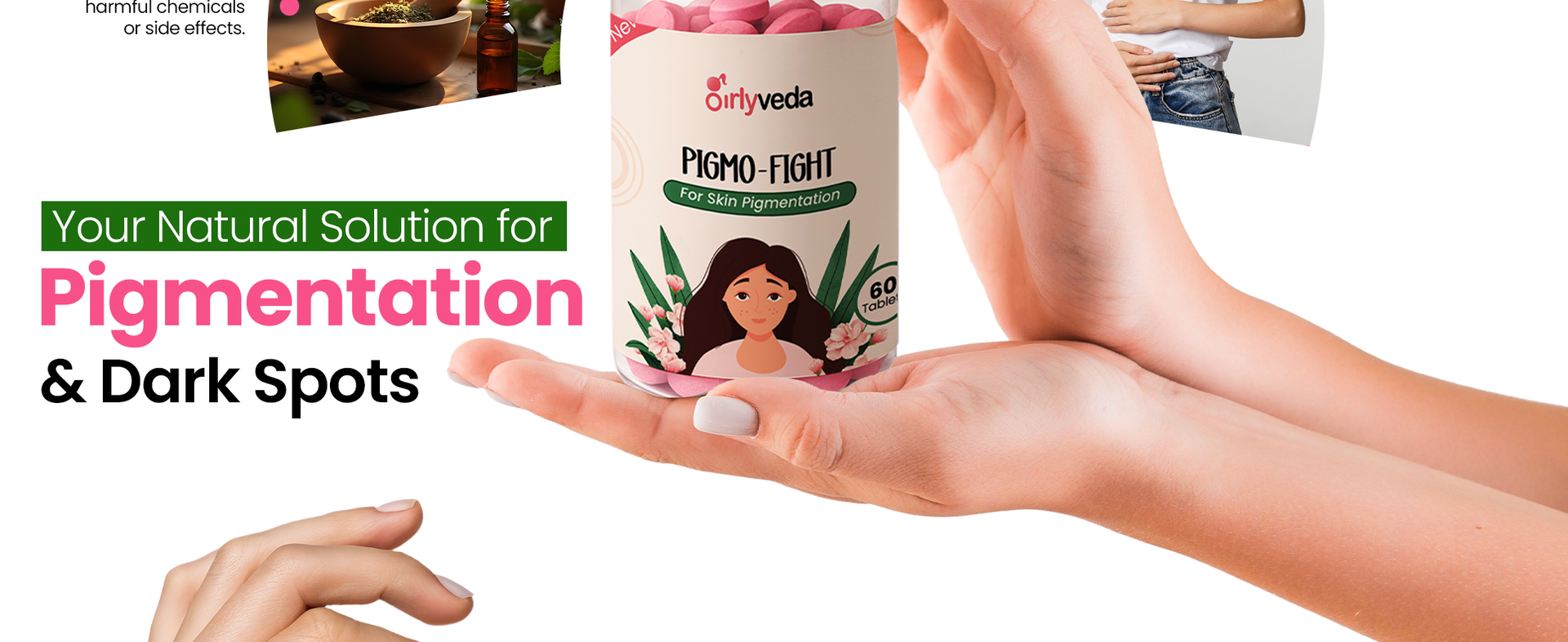 Pigmo Fight Ayurvedic Tablets for Clear & Radiant Skin | Supports Blood Purification | Herbal Blend with Manjistha, Neem, Daruharidra & Kumari | Help maintain overall skin balance | 60 Tablets