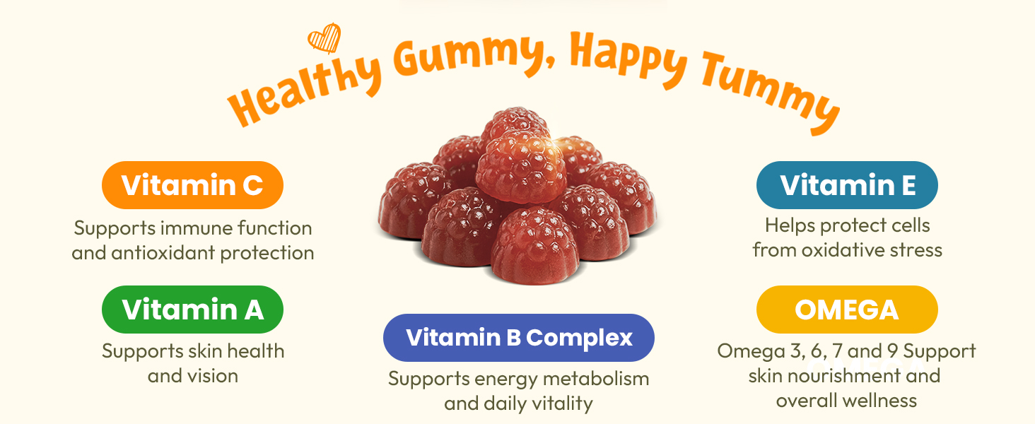 Wellwith Sea buckthorn Gummies for kids and adults, Vitamin C Rich, multivitamin supplement, Immunity (60 Gummies,Pack of 2)