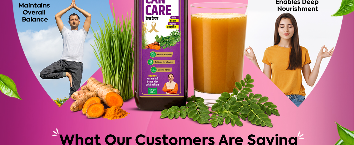 Jeena Sikho Can Care Juice | Ayurvedic Immunity Booster & Natural Detox Tonic | Herbal for Cellular Health & Vitality | Juice with Moringa, Wheatgrass & Curcumin, 500 ml, Pack of 1