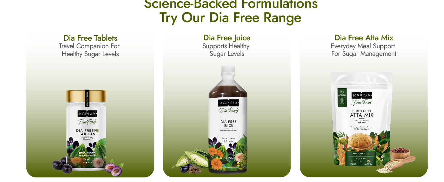 Kapiva Dia Free Juice, 4L | Scientifically designed formulation to support sugar levels | Karela, Vijaysar and 9 Herbs