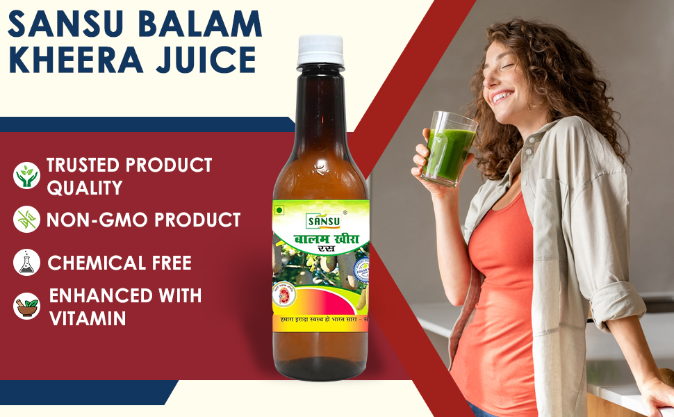 Sansu Balam Kheera Juice 500ml (Pack of 2) | Pure & Natural.