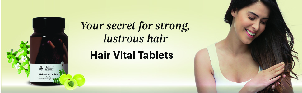 Ayurvedic Hair Vital Tablets | Prevents Hair Loss & Damage | Strengthens Roots & Improves Hair Texture | Brahmi, Amla, Mulethi & Natural Herbs | 60 Tablets