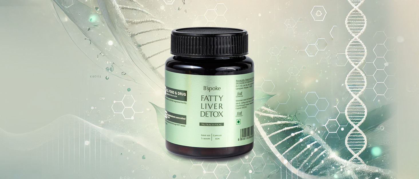 B'spoke Fatty Liver Detox | High Potency Formula for Cellular Detox & Liver Vitality | Enriched with Silymarin (Milk Thistle), Curcumin & Antioxidants | 60 Veggie Capsules