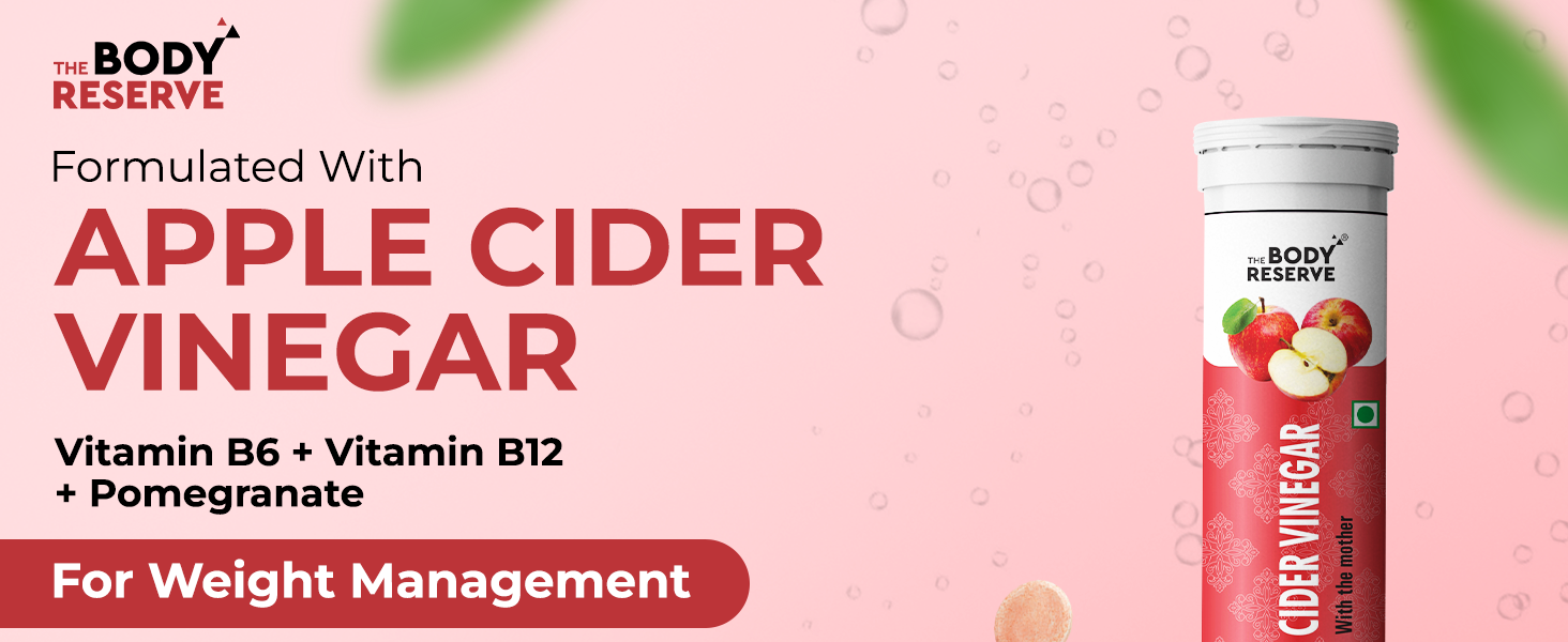 The Body Reserve Apple Cider Vinegar | 80 Effervescent Tablets (Green Apple Flavour)