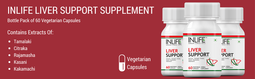 INLIFE Liver Support Supplement, Tamalaki Citraka Kasani, 60 Veg Caps