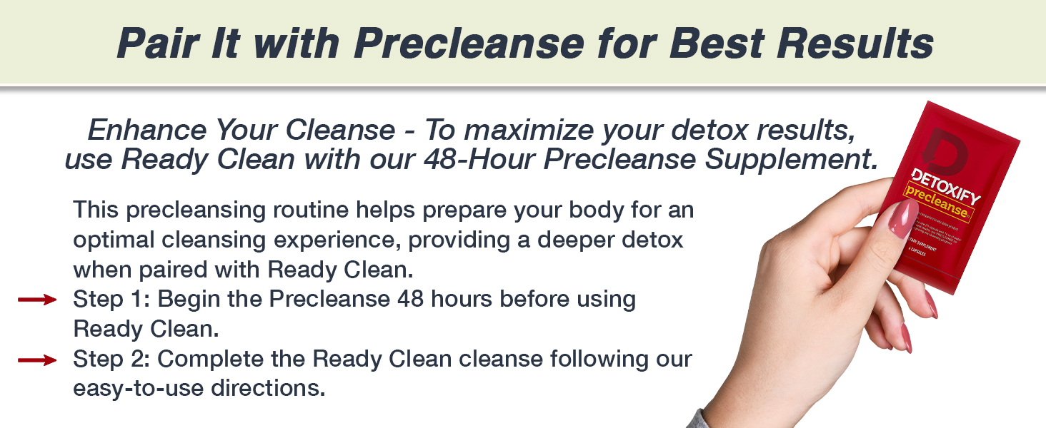 Detoxify – Ready Clean Herbal Cleanse – Tropical – 16 oz – Professionally Formulated Herbal Detox Drink – Enhanced with Milk Thistle Seed Extract & Burdock Root Extract – Plus Sticker.