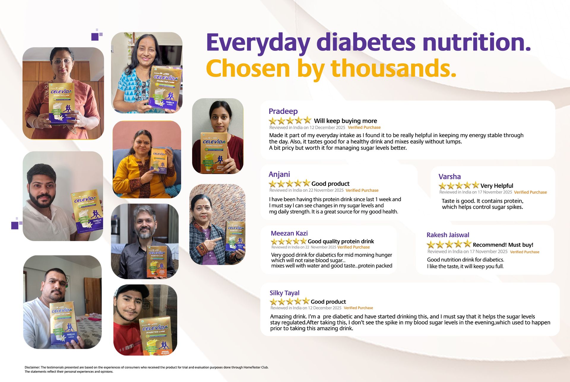 Celevida Protein Powder Drink for Diabetes Management by Dr. Reddy’s | Vanilla Flavour | No Added sugar | Plant based | For Sugar control, Weight Management & Immunity Support | 400gm BIB (Pack of 4)