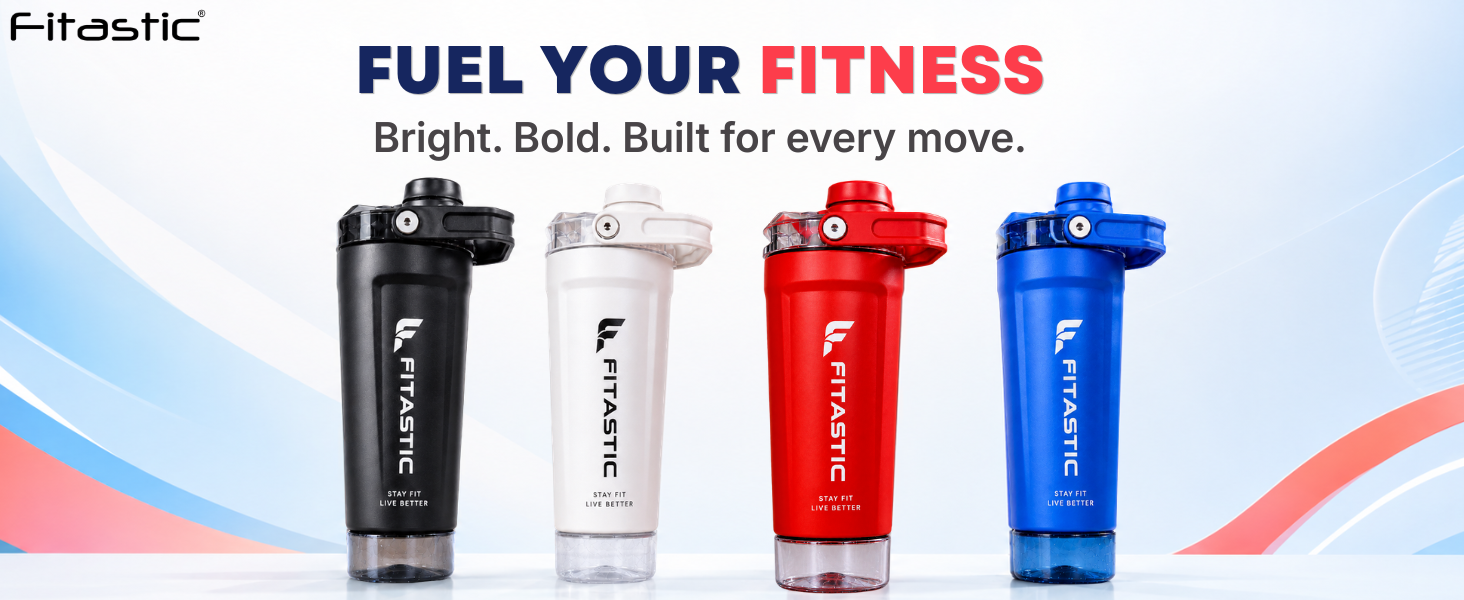 Stainless Steel Leakproof Shaker Bottle | Easy-Grip Handle | 600 ml Stainless Steel Shaker (Pack of 1, Blue)