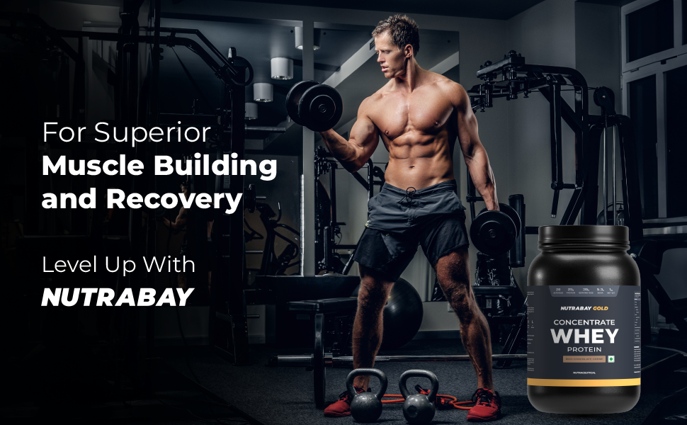 Nutrabay Gold Whey Protein Concentrate with Digestive Enzymes & Vitamin Minerals 25g Protein – Muscle Support & Recovery – 2kg, Kesar Badam Pista | Trustified Certified Authentic