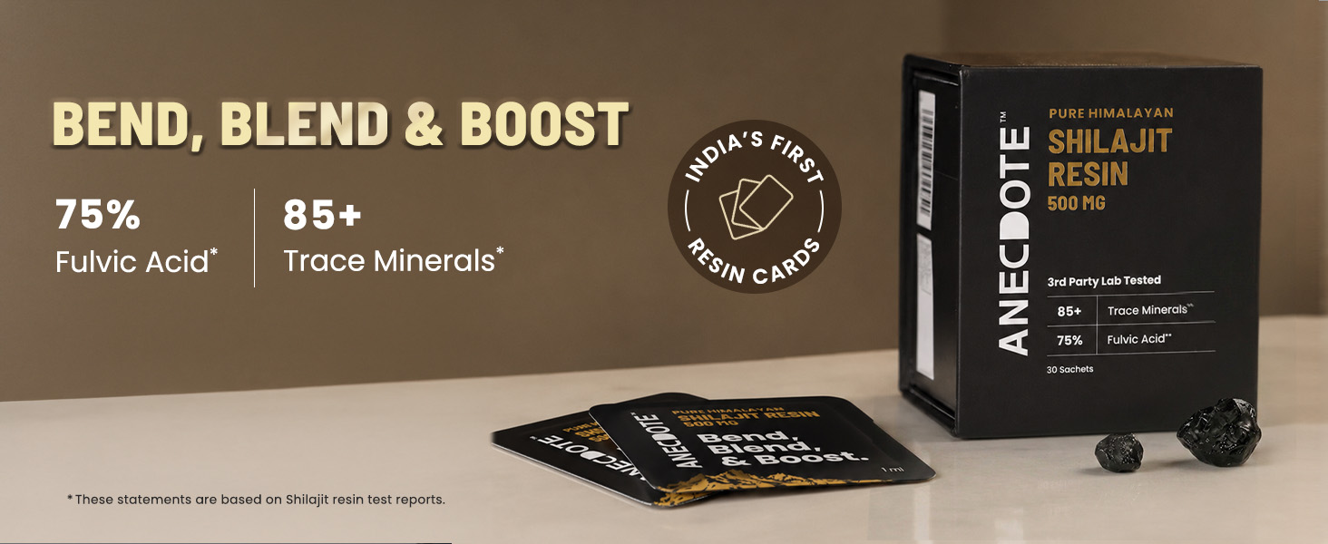 Anecdote 100% Pure Himalayan Shilajit Resin Cards | 500mg Per Card
