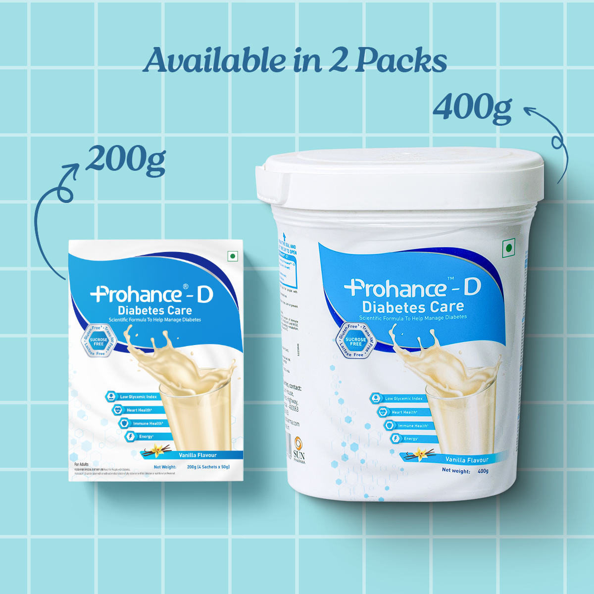Prohance D Dietary Supplement for Diabetes Management Vanilla, 200 g