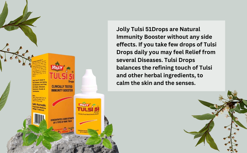 Jolly Tulsi 51 Drops Natural Immunity Booster 30 ml (Pack of 2)