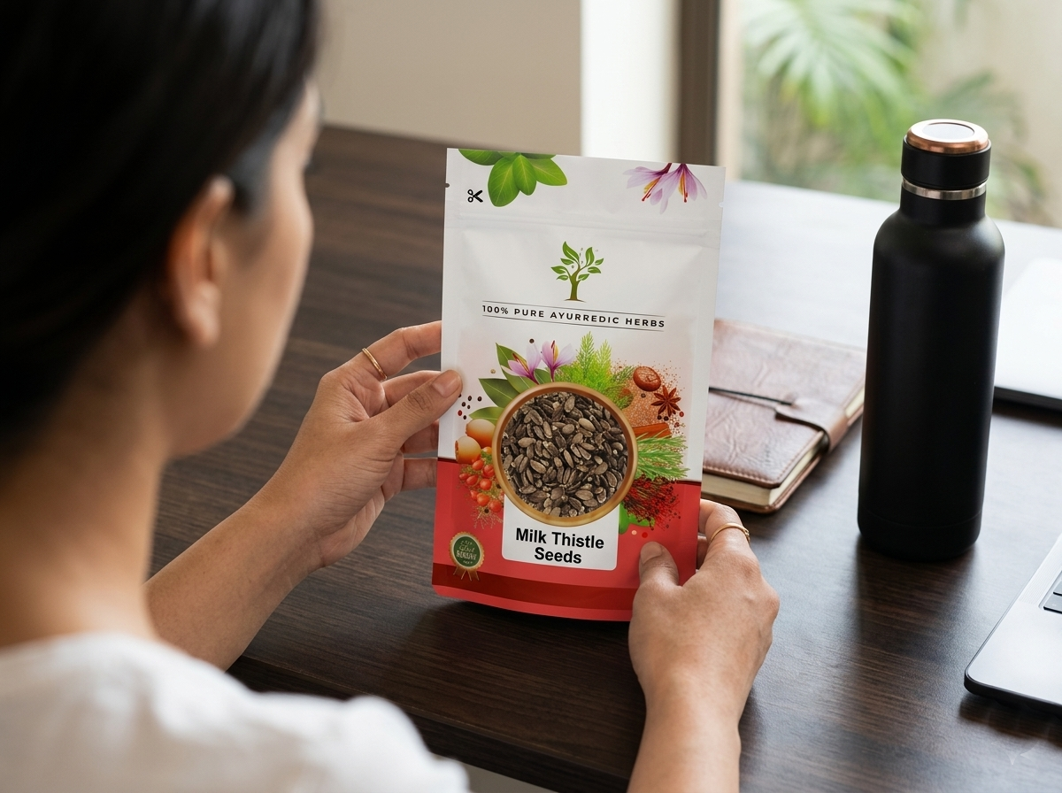 IndianJadiBooti Milk Thistle Seeds (400g) - Ultimate Liver Detox & Fatty Liver Support | Raw Silybum Marianum (Silymarin) | Edible Doodh Patra Beej for Tea & Powder | Alcohol Recovery Cleanse
