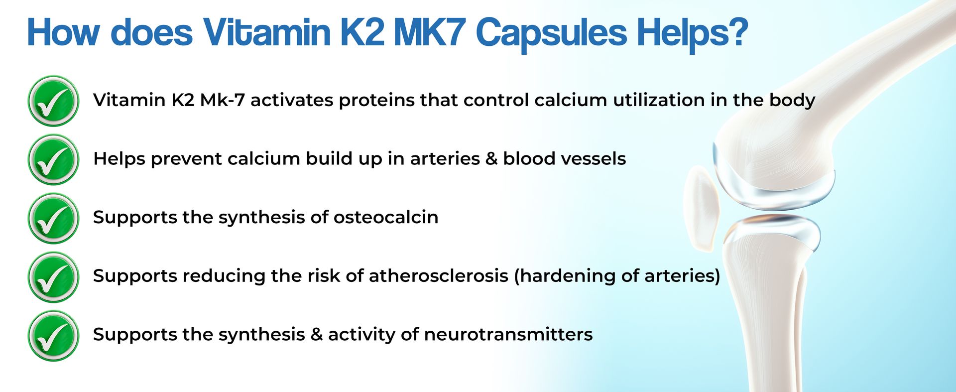 Health Veda Organics Vitamin K2 55 mcg Supplement for the Bone Health Support for Both Men and Women | 120 Vegan Capsules Pack