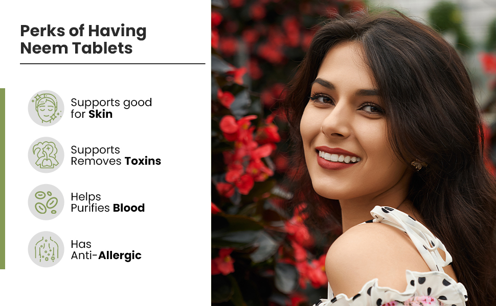 Baidyanath Ayurved Neem 60 Tablets | Ayurved Herb For healthy Skin & Hair, Natural Extracts Of Neem | Helps In Purification of Blood Boosting, Liver Health (Pack of 2)
