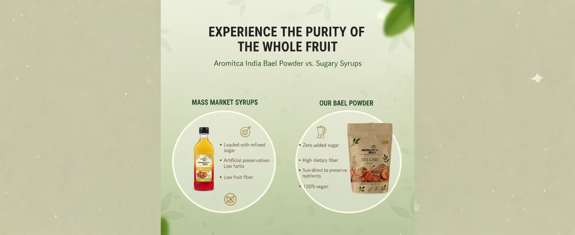 Aromatica India Organic Belgiri Bael Fruit Dry Raw Churna 1kg