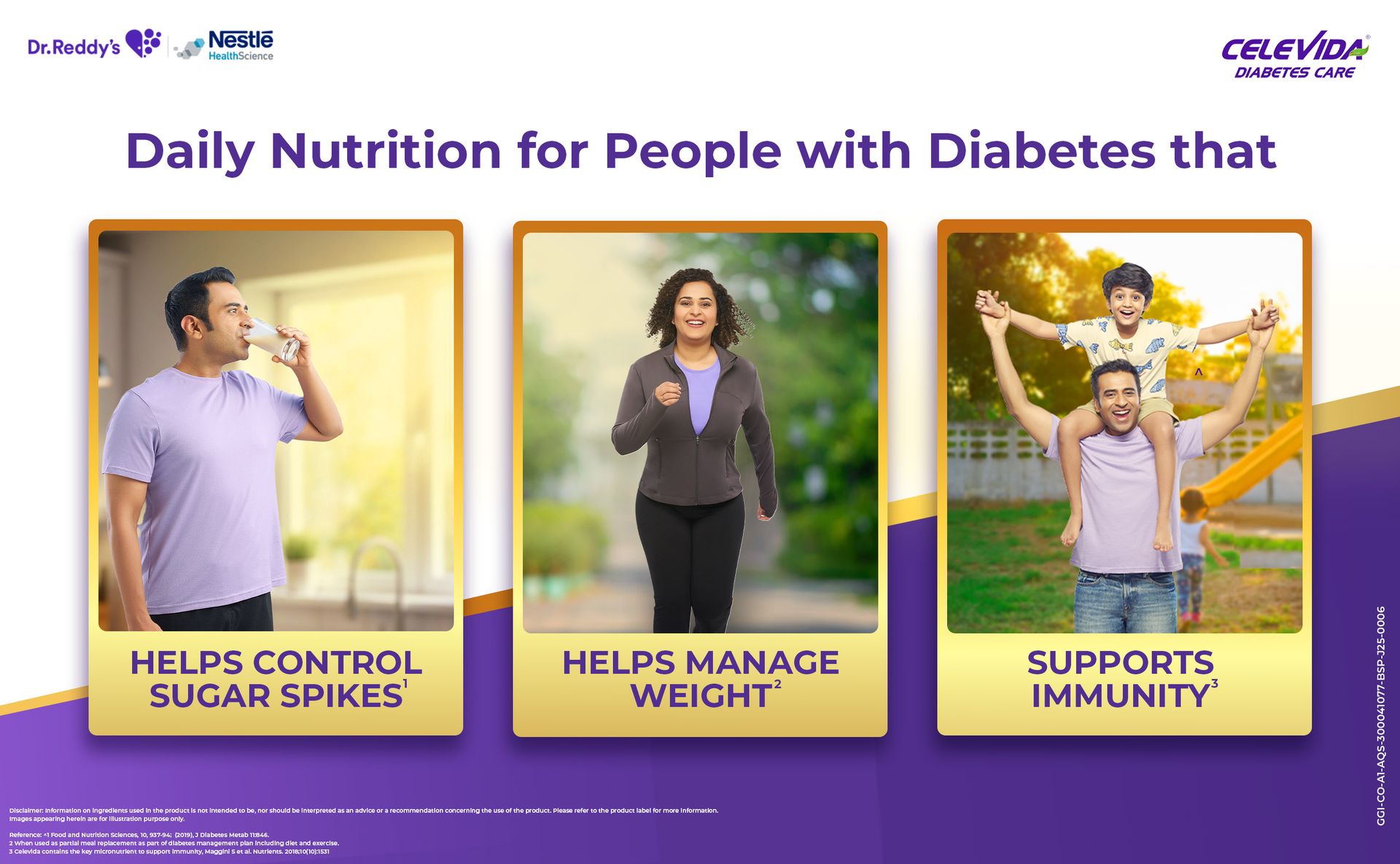 Celevida Protein Powder Drink for Diabetes Management by Dr. Reddy’s | Vanilla Flavour | No Added sugar | Plant based | For Sugar control, Weight Management & Immunity Support | 400gm BIB (Pack of 3)