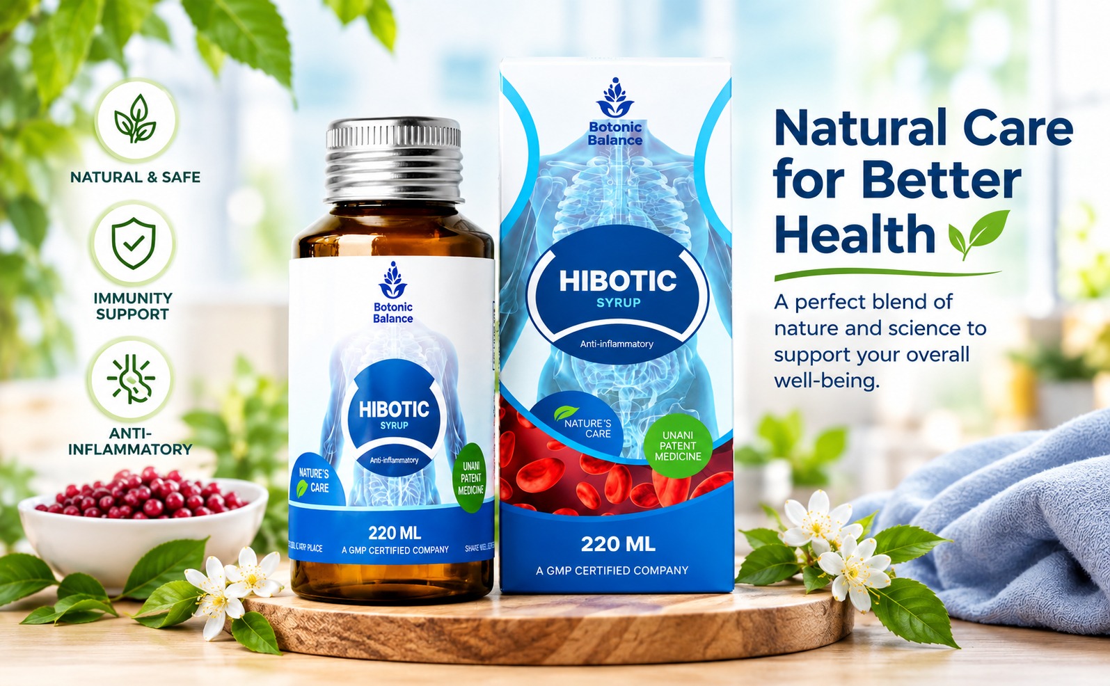 HIBOTIC Herbal Syrup 220 ml | Herbal Liver & Digestive Support | Herbal Wellness Tonic for Metabolic Balance & Internal Detox Support