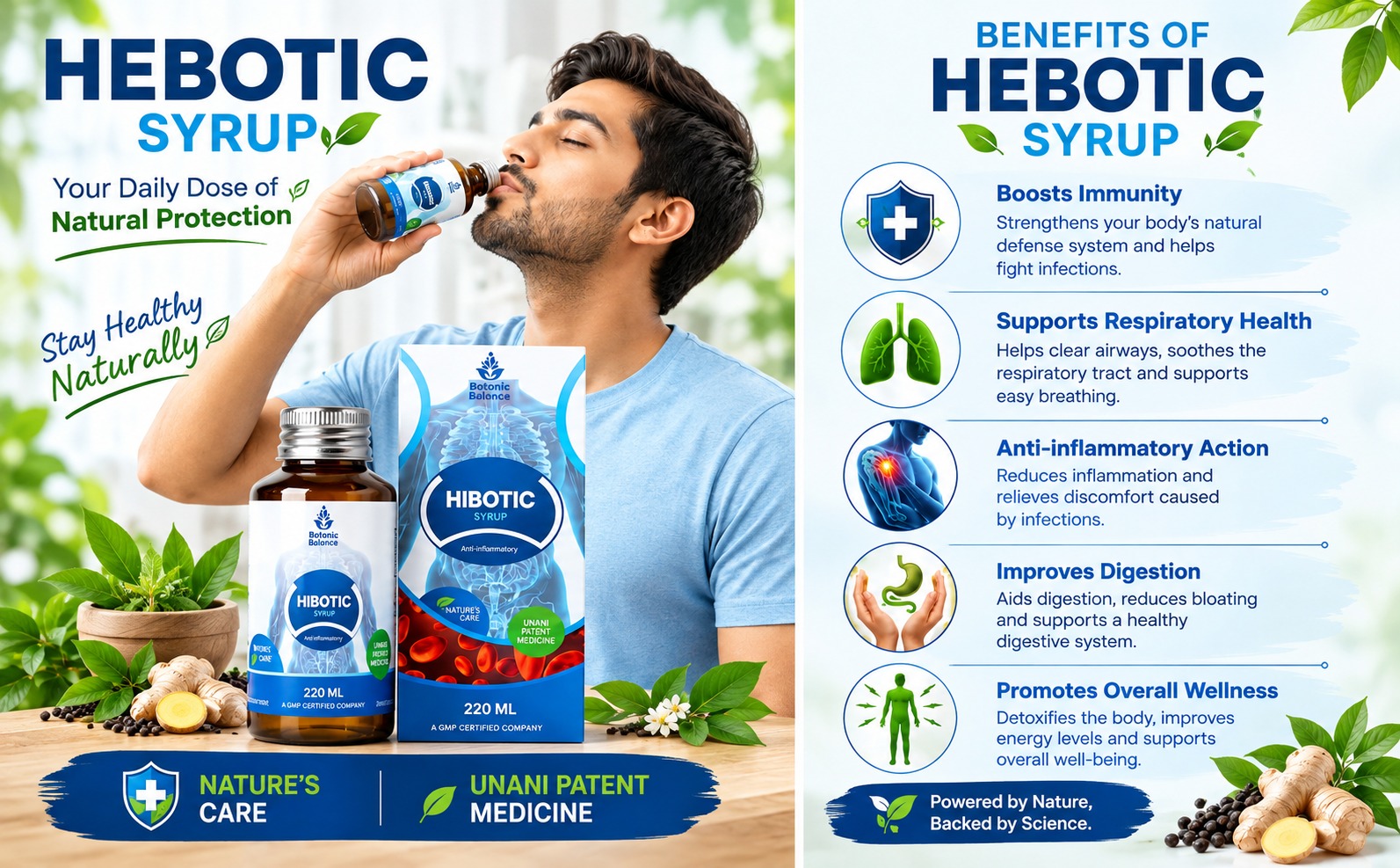 HIBOTIC Herbal Syrup 220 ml | Herbal Liver & Digestive Support | Herbal Wellness Tonic for Metabolic Balance & Internal Detox Support