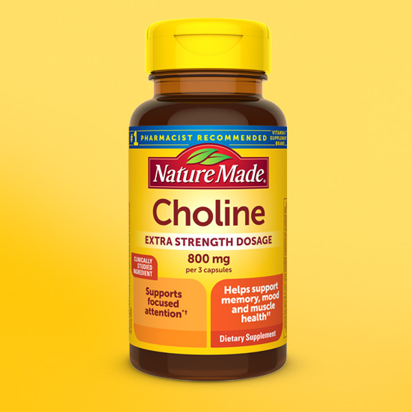 Nature Made Extra Strength Dosage Choline Supplements, 60 Capsules