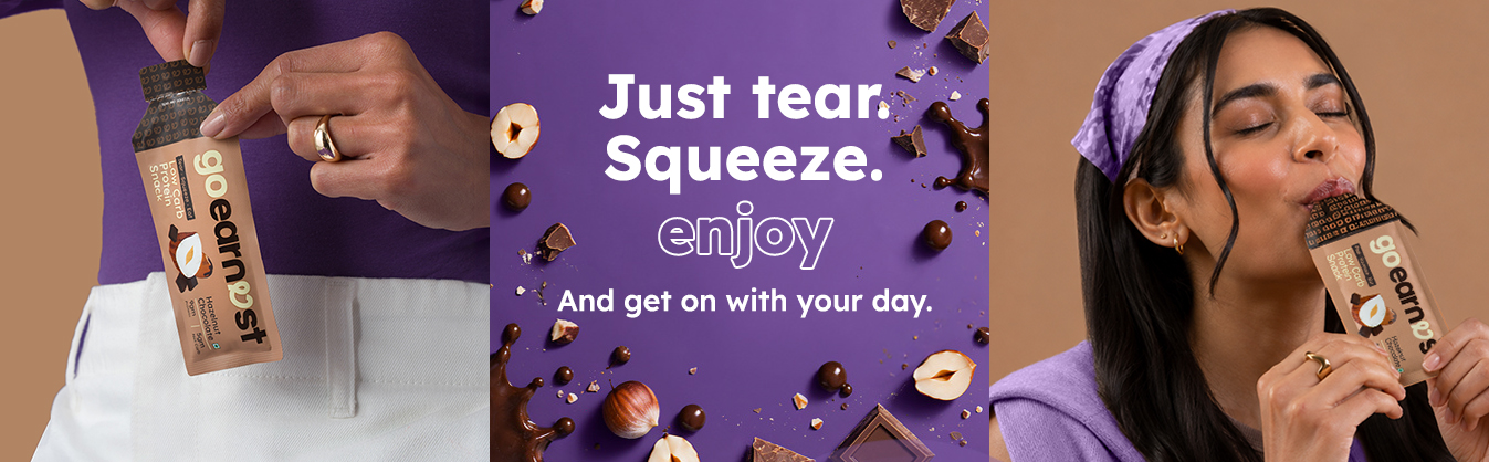 Goearnest Hazelnut Chocolate Low Carb, High Protein Snack | 9g Protein, 5g Net Carbs | No Added Sugar, High Fibre, Gluten Free | 30g