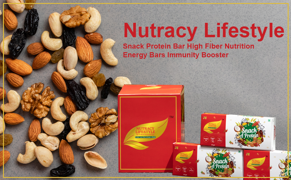 Nutracy Sugar-Free Energy Nutrition Bars with Almonds, Walnuts, Cashews & Chia Seeds | High Protein Healthy Snack | Instant Energy Diet Snack | Nut Bars for Fitness & Weight Management | Pack of 10 (35g Each)