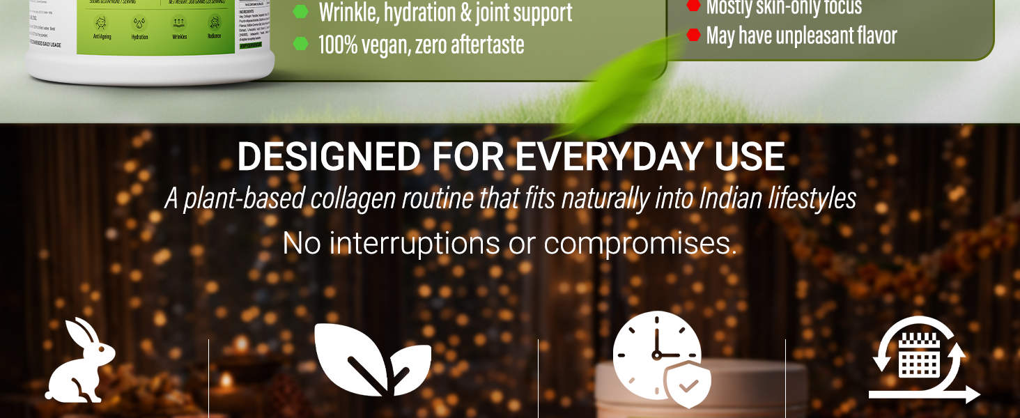 Be. Veg Collagen Powder for Women & Men | Plant-Based Vegan Supplement with VegCol Peptides, Glutathione, Hyaluronic Acid & Vitamin E | Collagen Builder for Skin Glow, Hydration, Hair & Nail Health | Mix-Fruit Flavour | 300 g