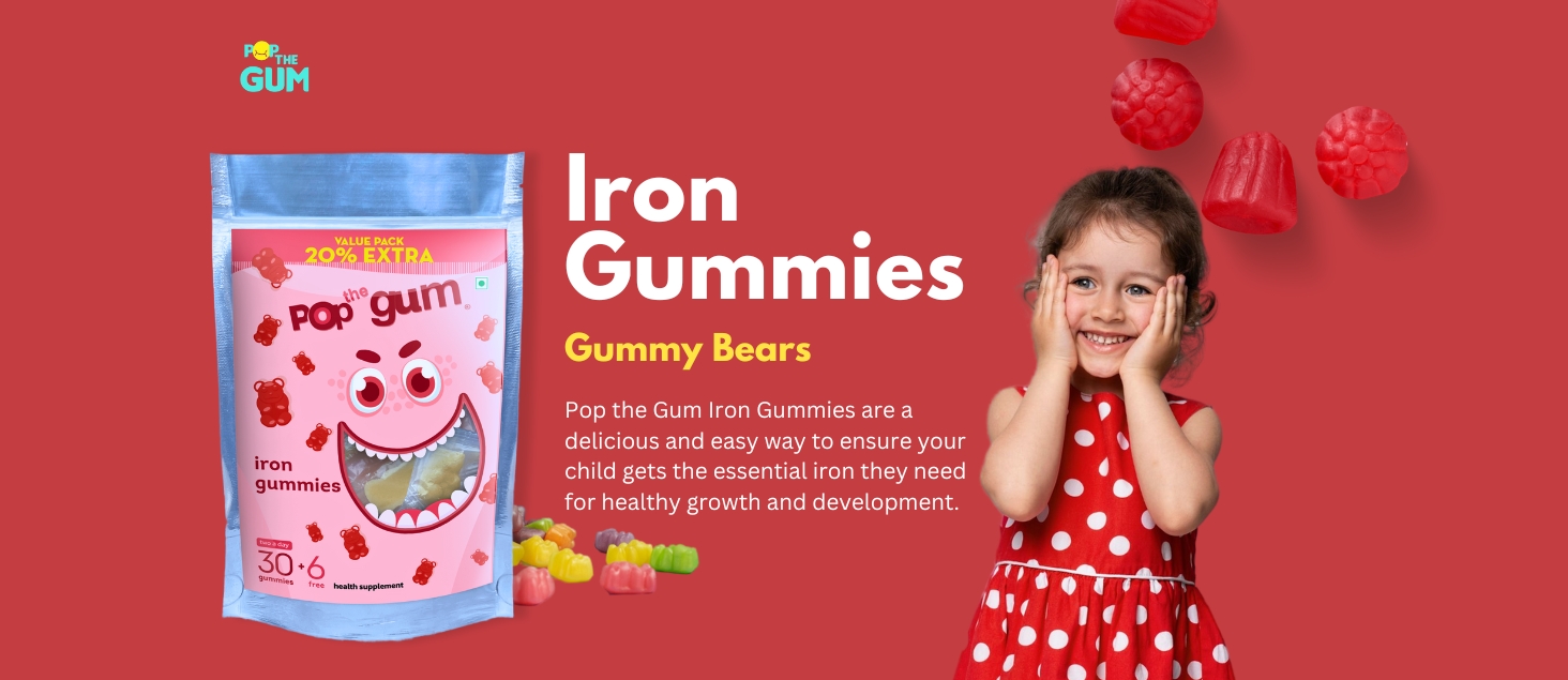 The Pop Gum Multivitamin Gummies for Kids, Teens & Adults | Daily Immunity & Growth Supplement with Vitamin A, C, D, E, B12, Zinc & Magnesium | Gluten, Milk & Gelatin Free | 36 Gummies (30+6 Pack)