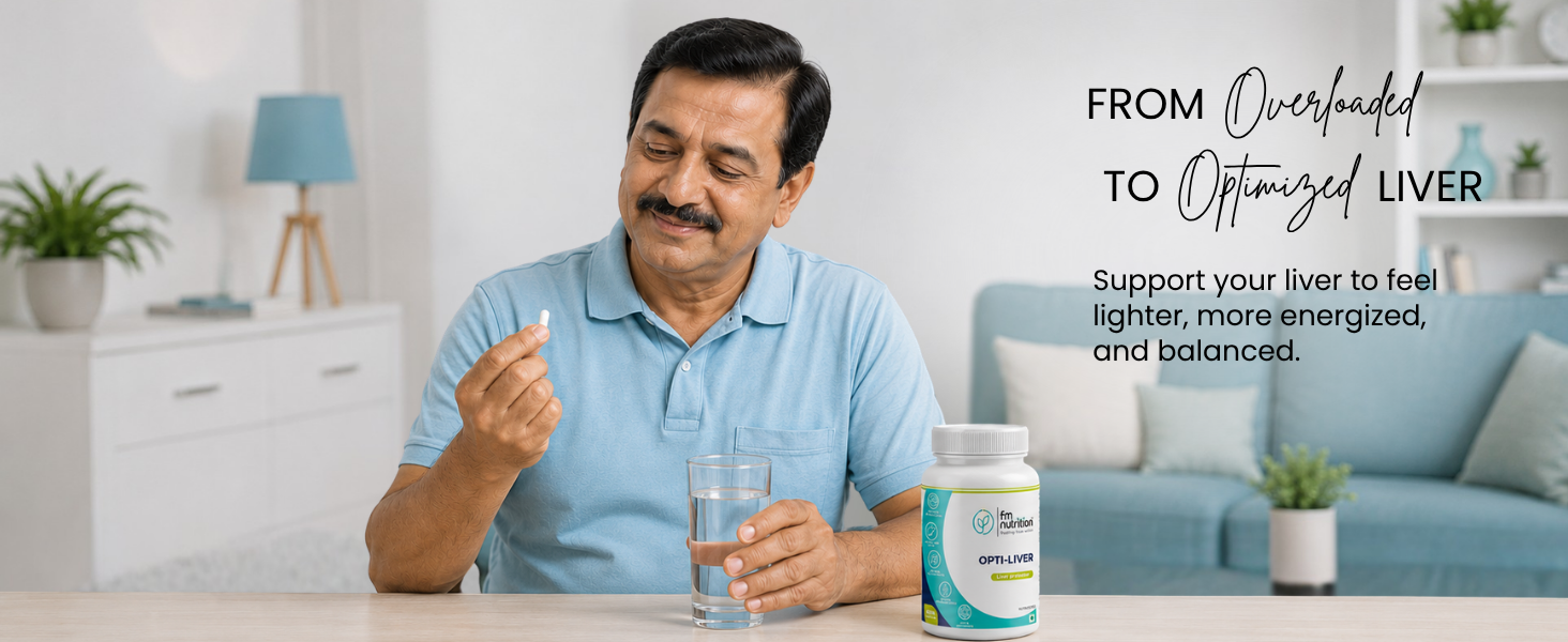 Opti-Liver | Liver Function & Detox Support | Glutathione, Milk Thistle & NAC | Digestive & Metabolic Support | Vegan | 60 Veg Capsules