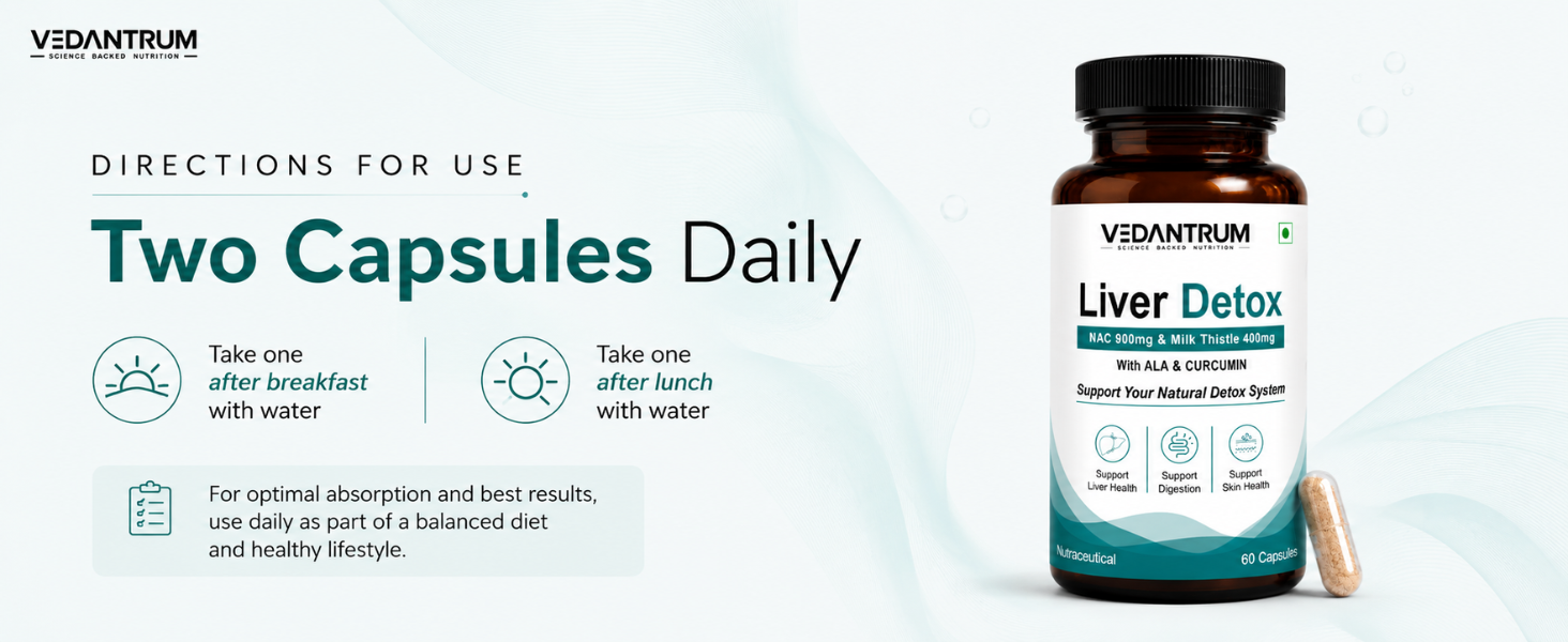 Liver Detox | Supports Liver Health, Natural Detoxification, Digestion & Antioxidant Defense | NAC 900mg + Milk Thistle 400mg + Curcumin + Alpha Lipoic Acid + Dandelion | 60 Capsules