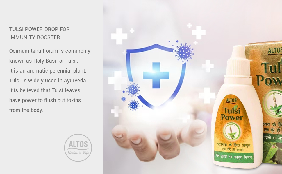 Altos ayurvedic tulsi drop for immunity booster (set of 2 pcs)