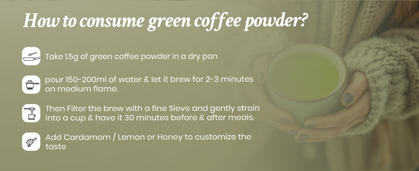 Herbal Max Green Coffee Powder | Natural Weight Management & Energy Support | Organic, All-Natural Supplement for Digestion, Metabolism & Daily Wellness | 100 g