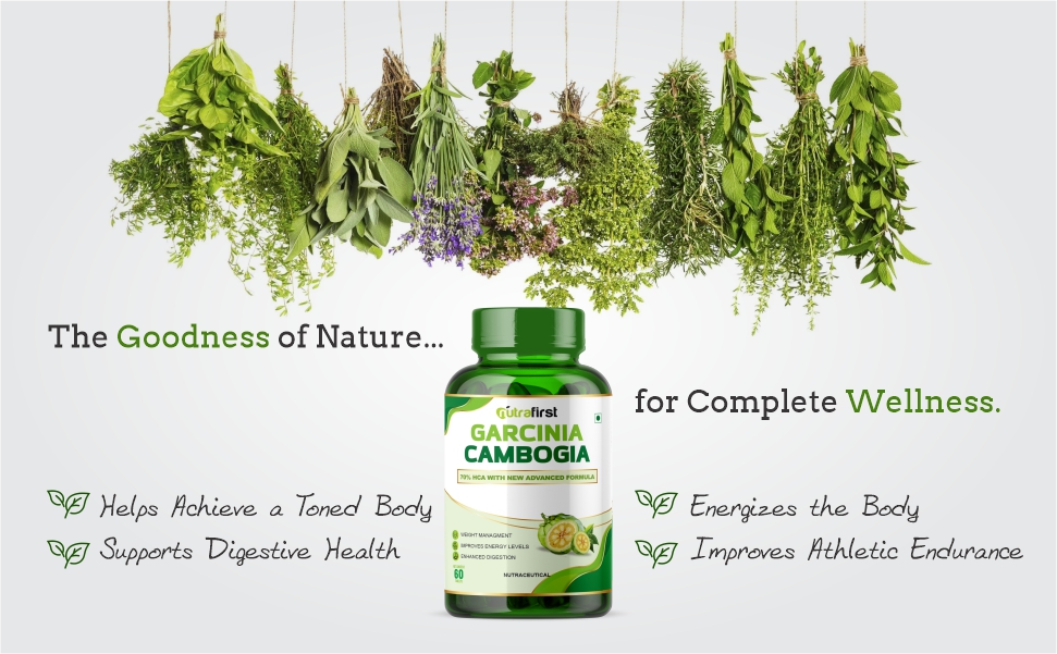 Nutrafirst Garcinia Cambogia Tablets 800mg (60 Tabs) | 70% HCA with Green Tea Extract | Supports Weight Management, Fat Metabolism & Craving Control | Improves Digestion | For Men & Women – Pack of 1