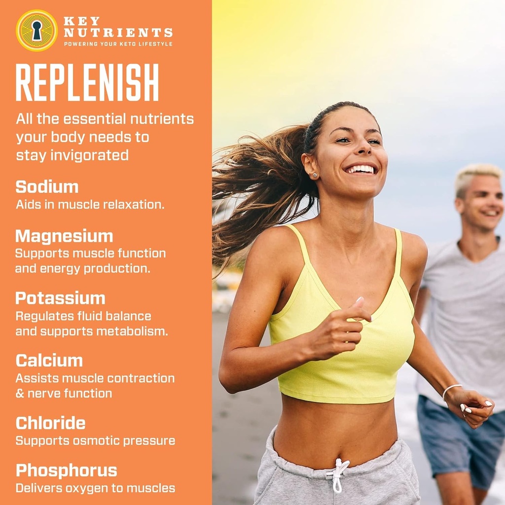 KEY NUTRIENTS Multivitamin Electrolytes Powder Packets - Tropical Peach Mango Post Workout and Recovery 40 Pack Hydration Packets - No Sugar, No Calories - Travel Hydration Powder 4
