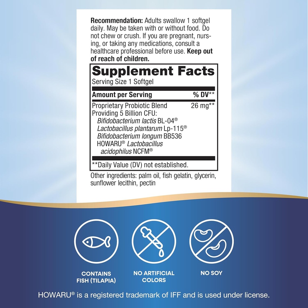 Nature's Way Max Potency Probiotic Pearls for Men and Women, Supports Digestive, Immune, Colon Health*, 5 Billion Live Cultures, No Refrigeration Required, 30 Softgels (Packaging May Vary) (Pack of 2) 6