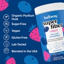 Bellway Super Fiber Powder + Fruit, Sugar Free Organic Psyllium Husk Powder Fiber Supplement for Regularity, Bloating Relief & Gut Health, Non-GMO, Mixed Berry & Pineapple Passion Fruit 4