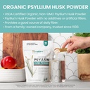 Himalaya Organic Psyllium Husk Powder, Daily Dietary Fiber Supplement, Regularity, Appetite Management, USDA Certified Organic, Non-GMO, No Artificial Colors, Unflavored, 56-Teaspoon Supply, 12 Oz 4