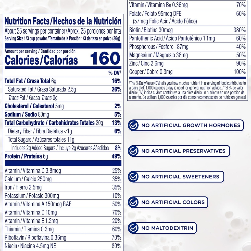 Enfagrow Premium Toddler Nutritional Drink, Made with Real Milk, Brain-Building Omega-3 DHA, Nutrients and Prebiotics for Growth & Immune Support, Non-GMO, Toddler Milk Powder, 32 Oz Can 6